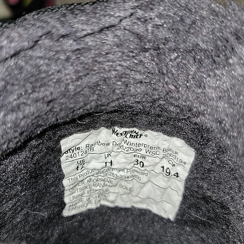 Western Chief Girls Size 12 Waterproof Winter Boots Faux Fur Lined -30°F EUC - Picture 12 of 14
